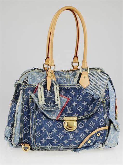 LOUIS VUITTON Denim Patchwork Bowly Blue 